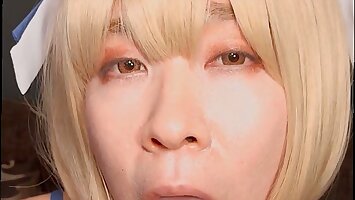 Ferris Re:Zero Gokkun dirty milk while in heat softcore Japanese cosplayer